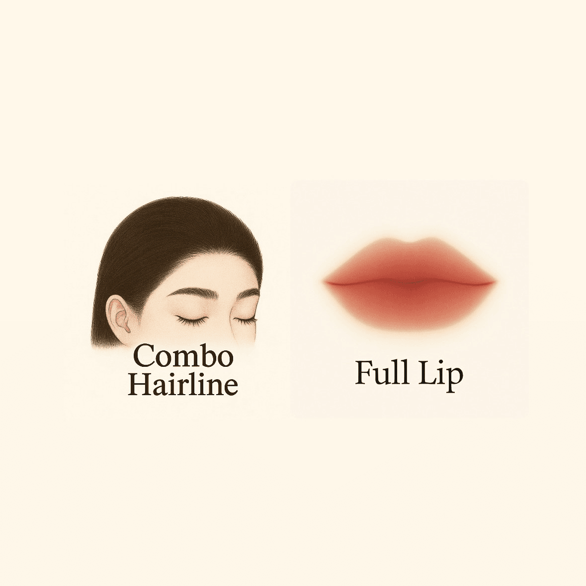 콤보 헤어라인과 풀립 시술 비주얼