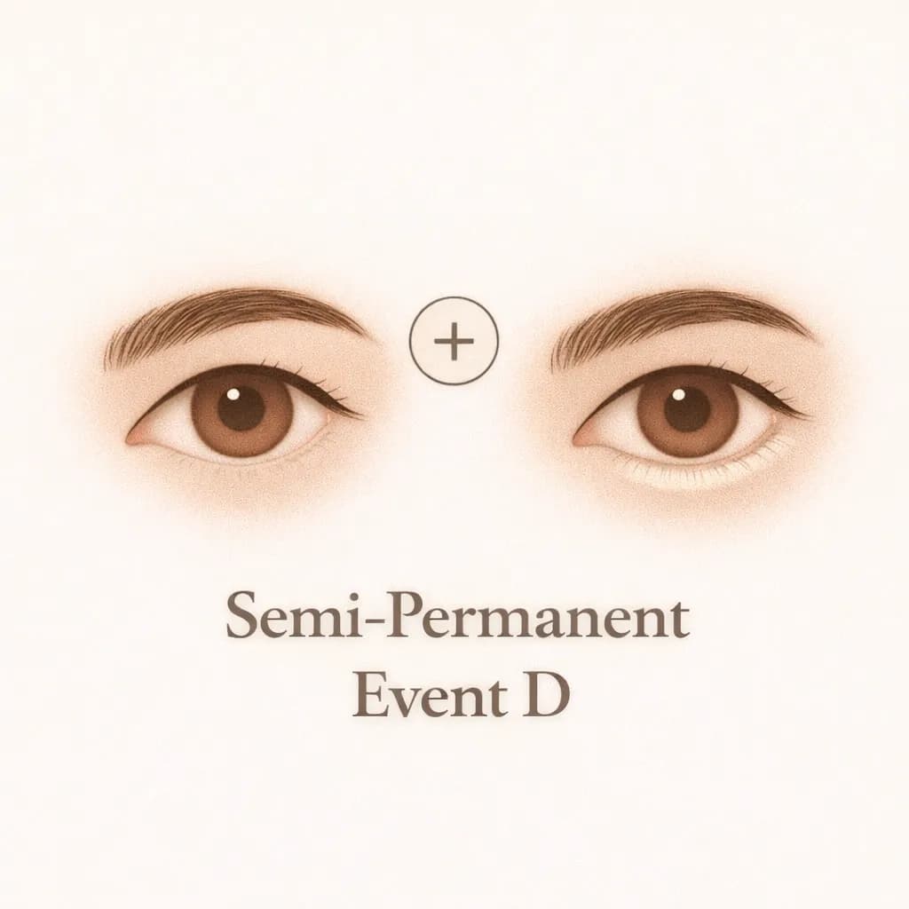 자연눈썹과 애교살 포인트 시술 비주얼