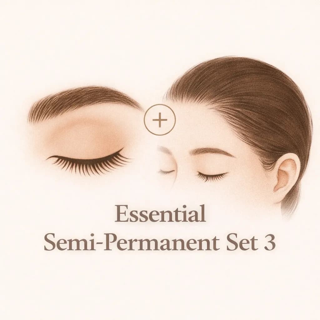 자연눈썹과 콤보 헤어라인 시술 세트