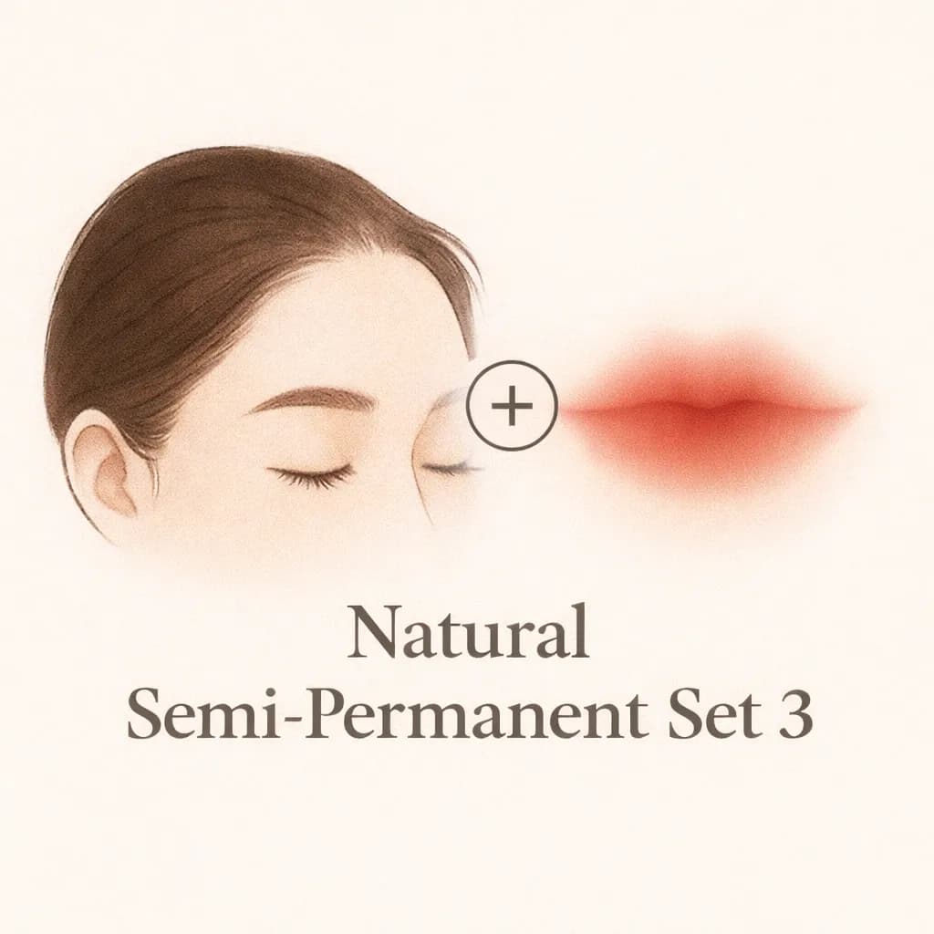 자연헤어라인과 틴트입술 시술 세트